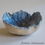 Cuenco Textura beige, celeste y blanco