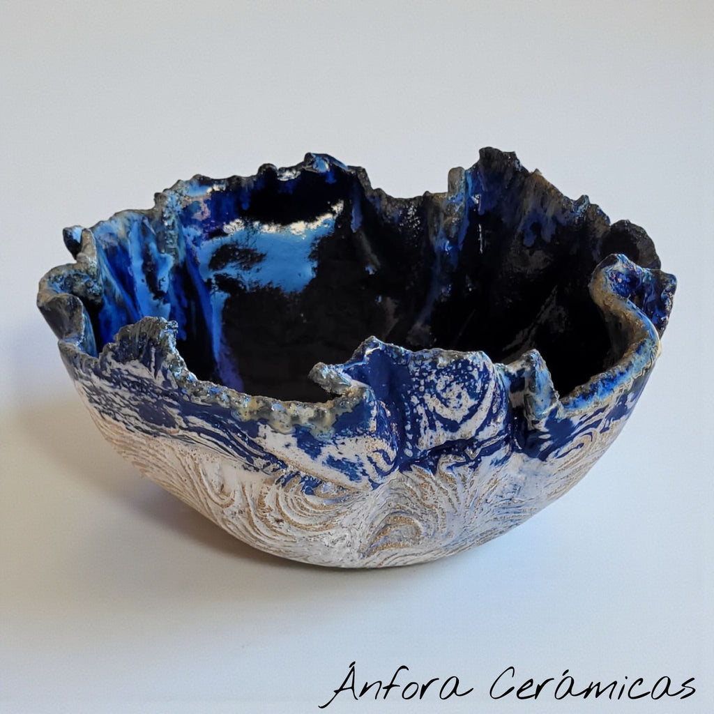Cuenco Textura Azul Cobalto