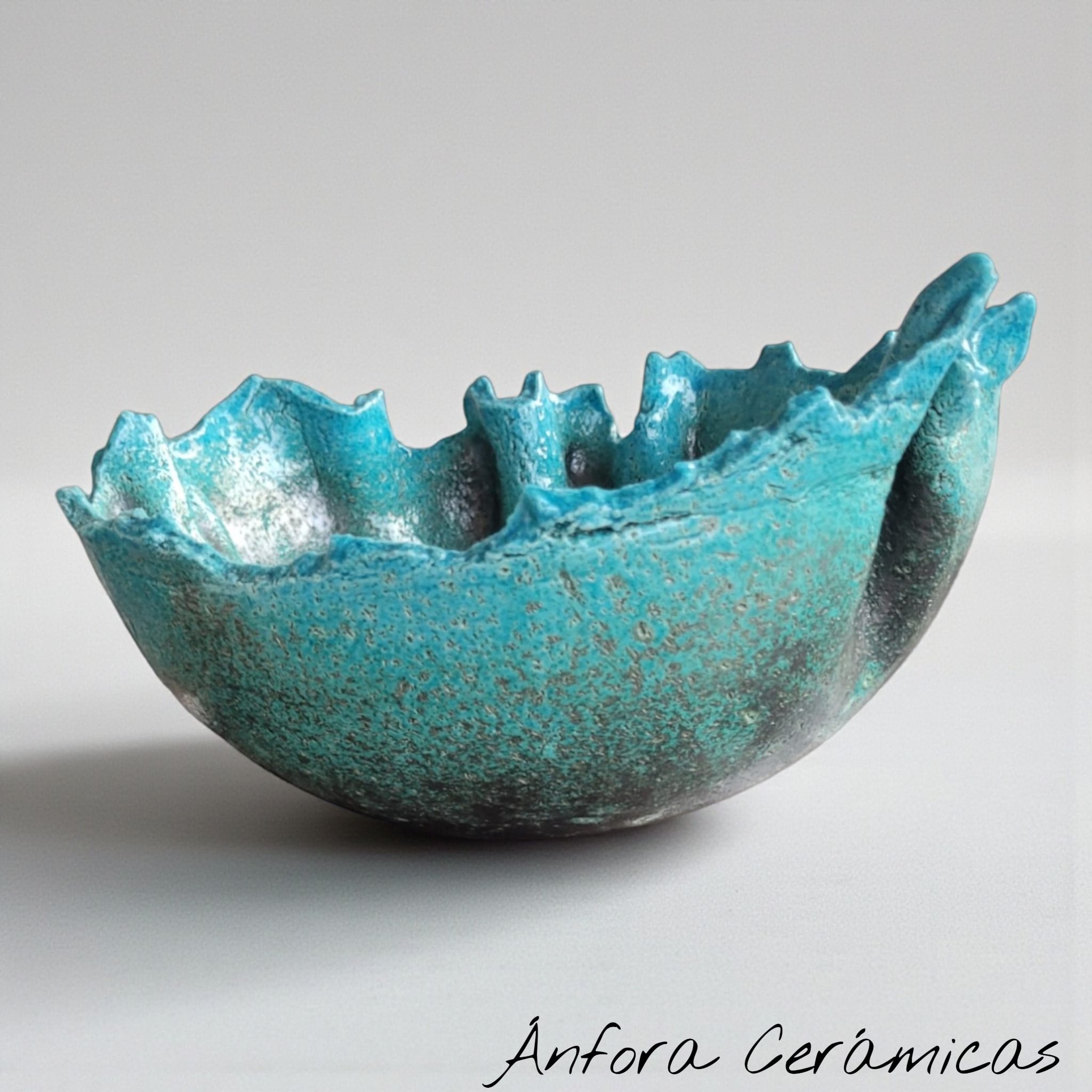 Cuenco Orgánico Turquesa