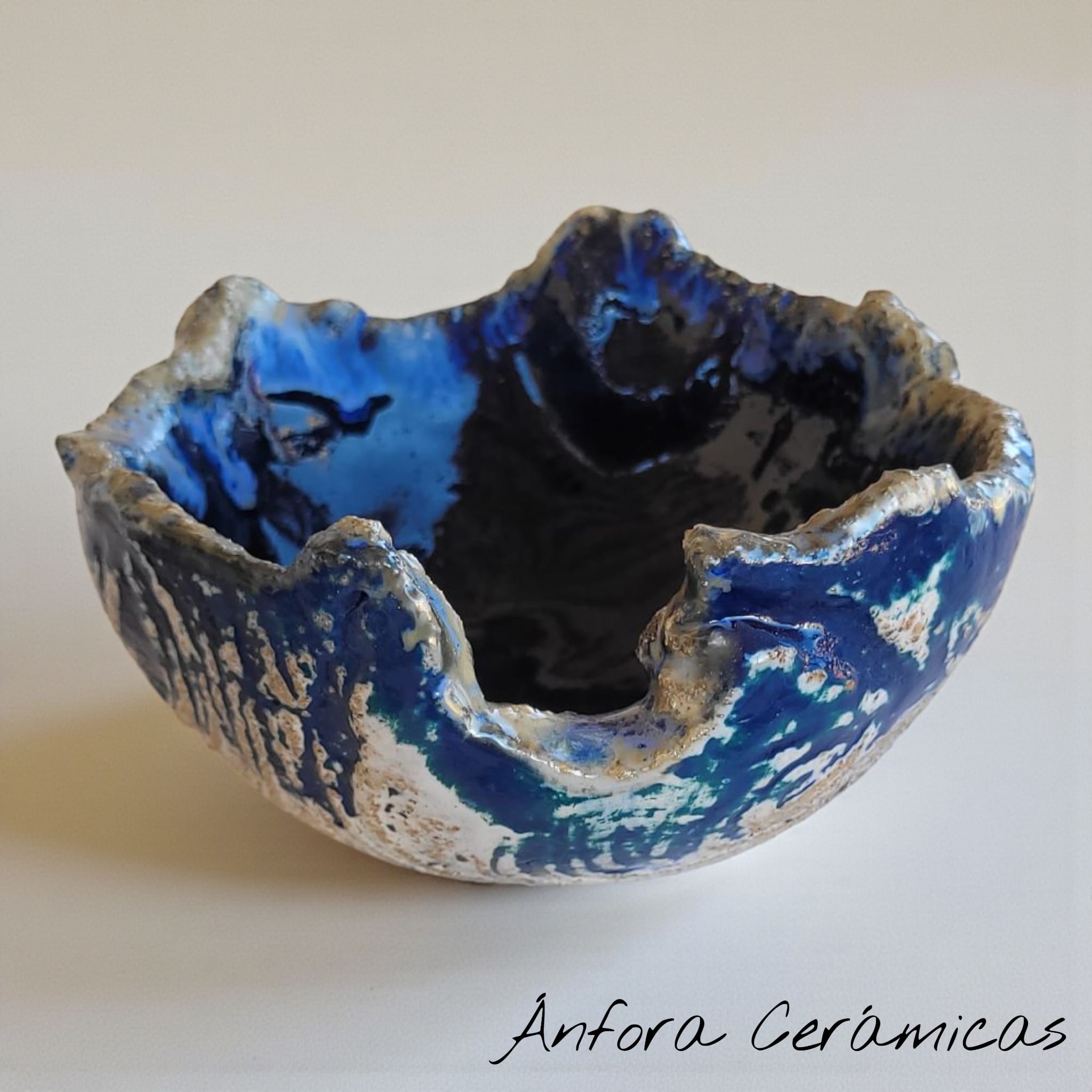 Cuenco Textura Azul Cobalto