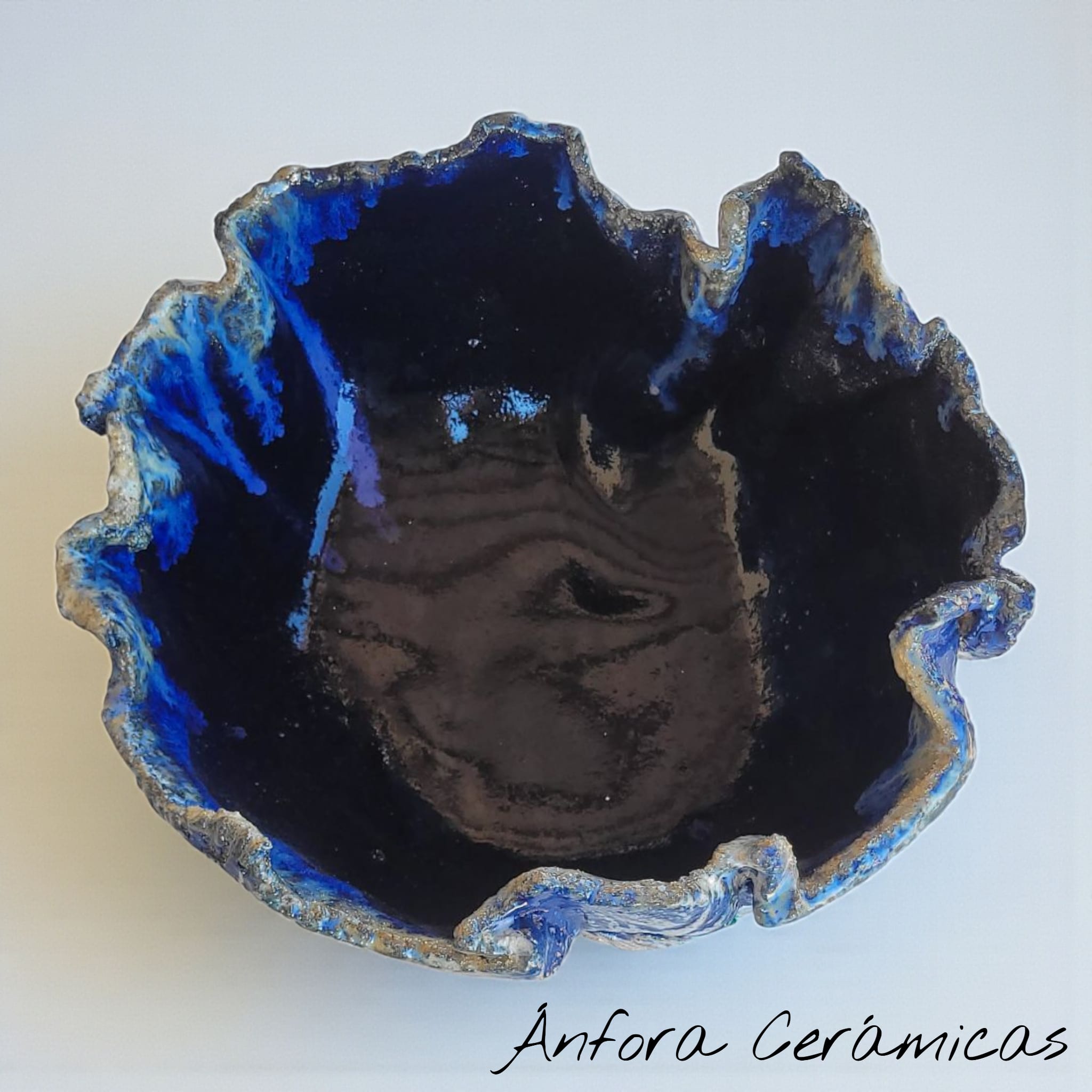 Cuenco Textura Azul Cobalto