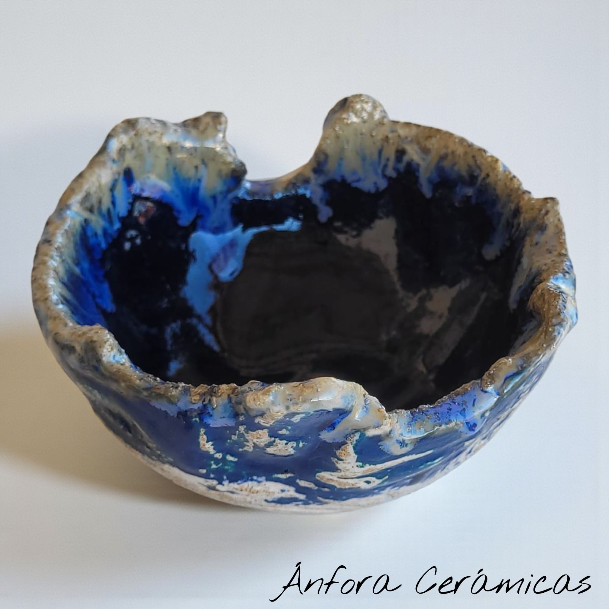 Cuenco Textura Azul Cobalto