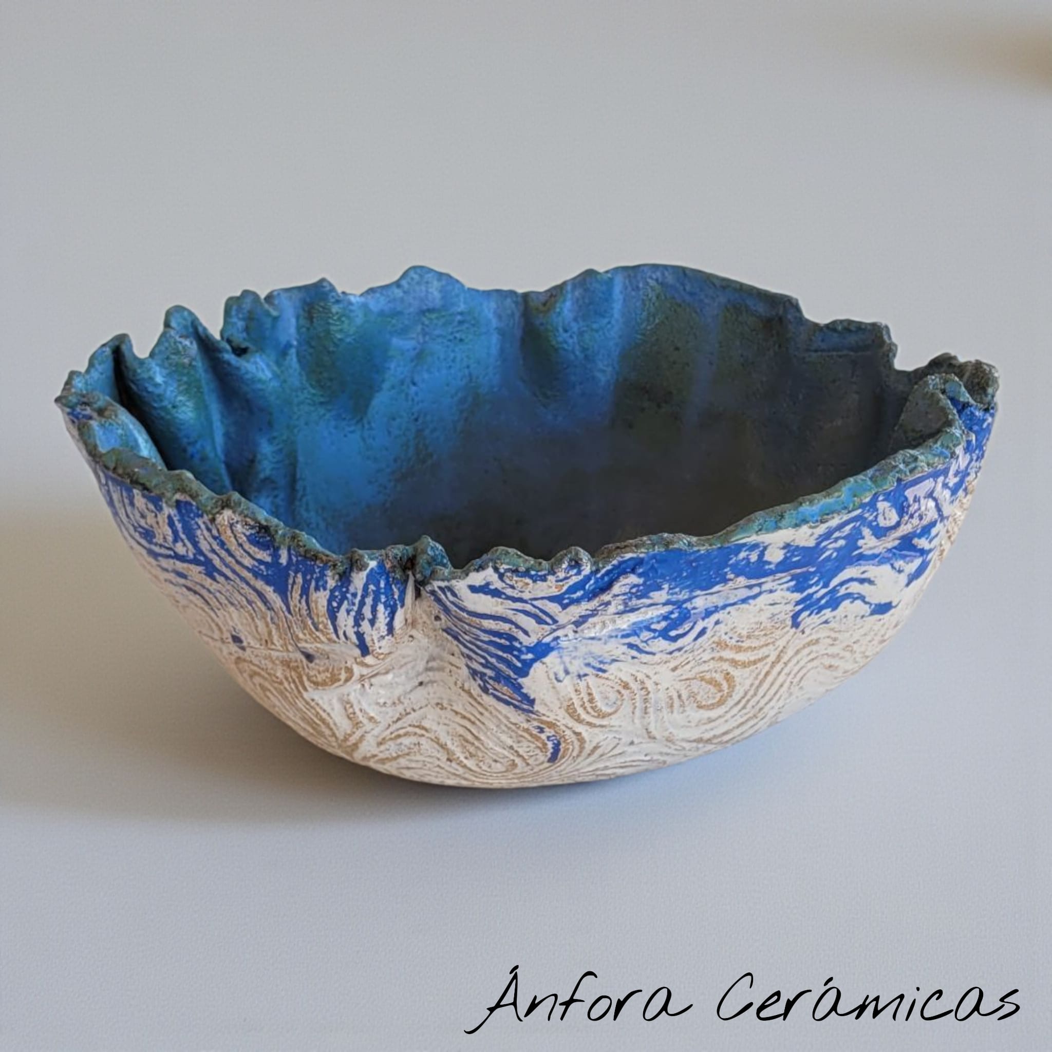 Cuenco Texturas Tonos azules