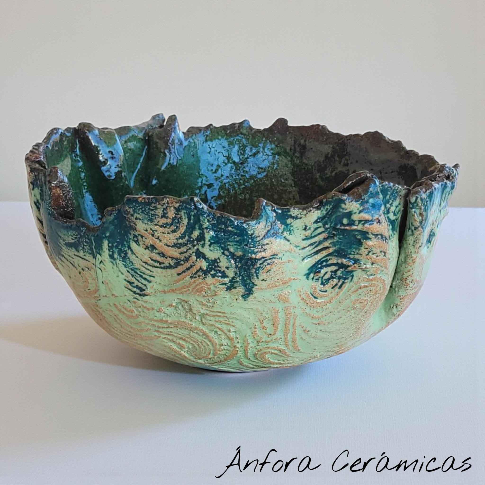 Cuenco Texturas Tonos verdes