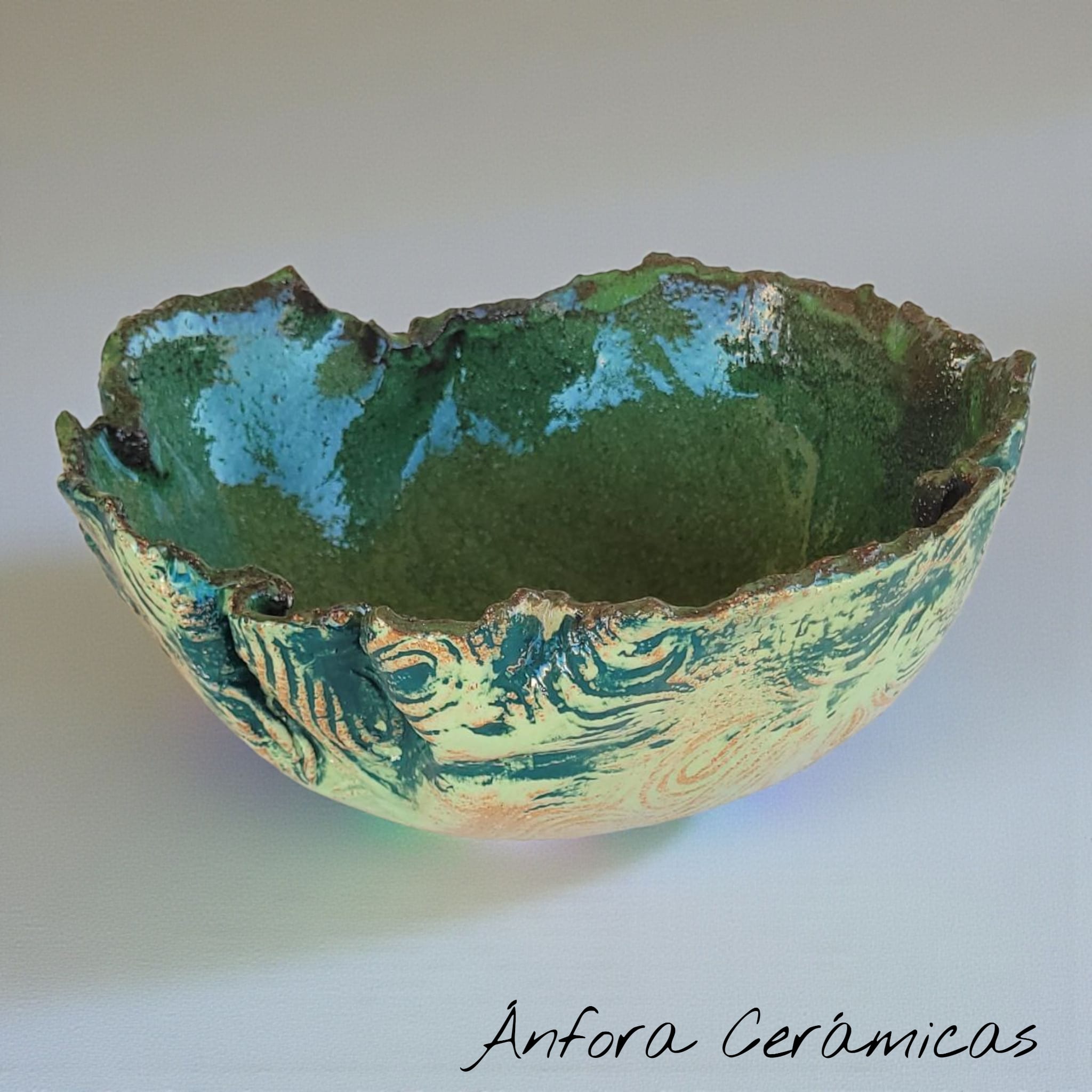 Cuenco Texturas Tonos verdes