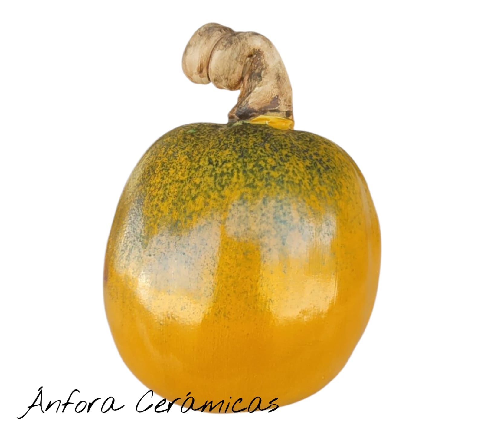 Keramik Kürbis 3, pflanzlich