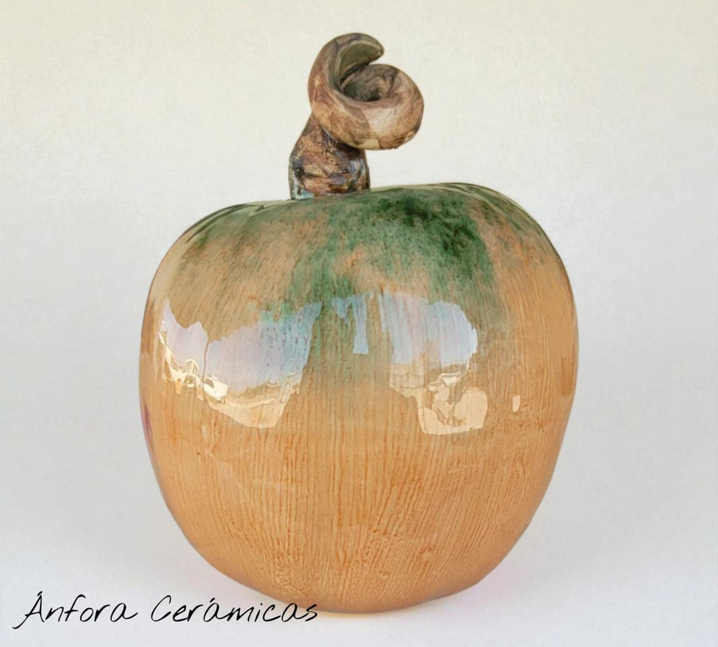 Keramik Kürbis 3, pflanzlich