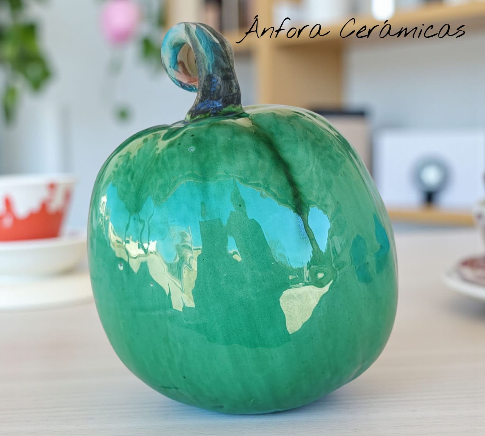 Keramik Kürbis 3, pflanzlich